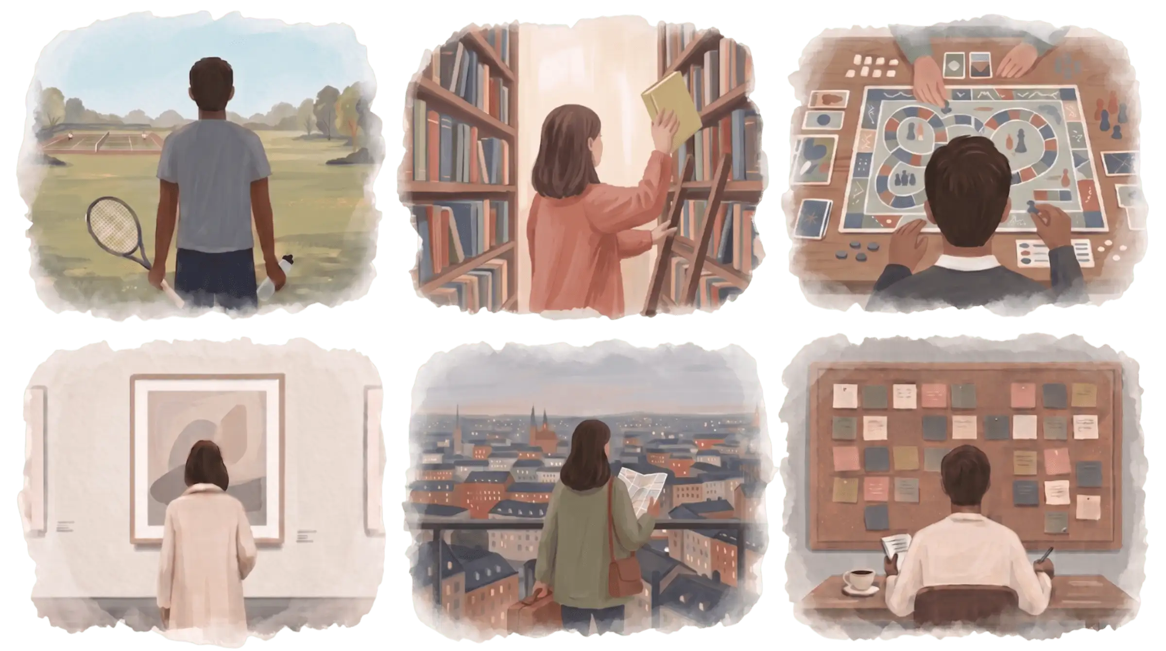 illustration of who you could meet on the app